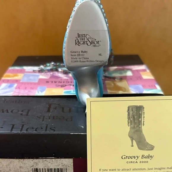 Just The Right Shoe Turquoise Beaded Heeled Boots - Picture 4 of 4